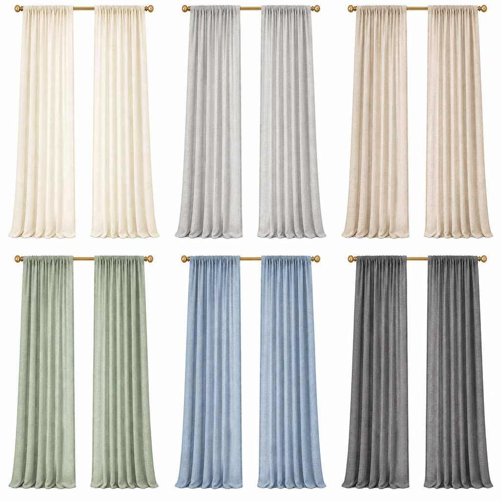 Light Filtering Panel Curtains - Color options