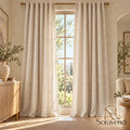 Linen-Blend Textured Curtains - Main view