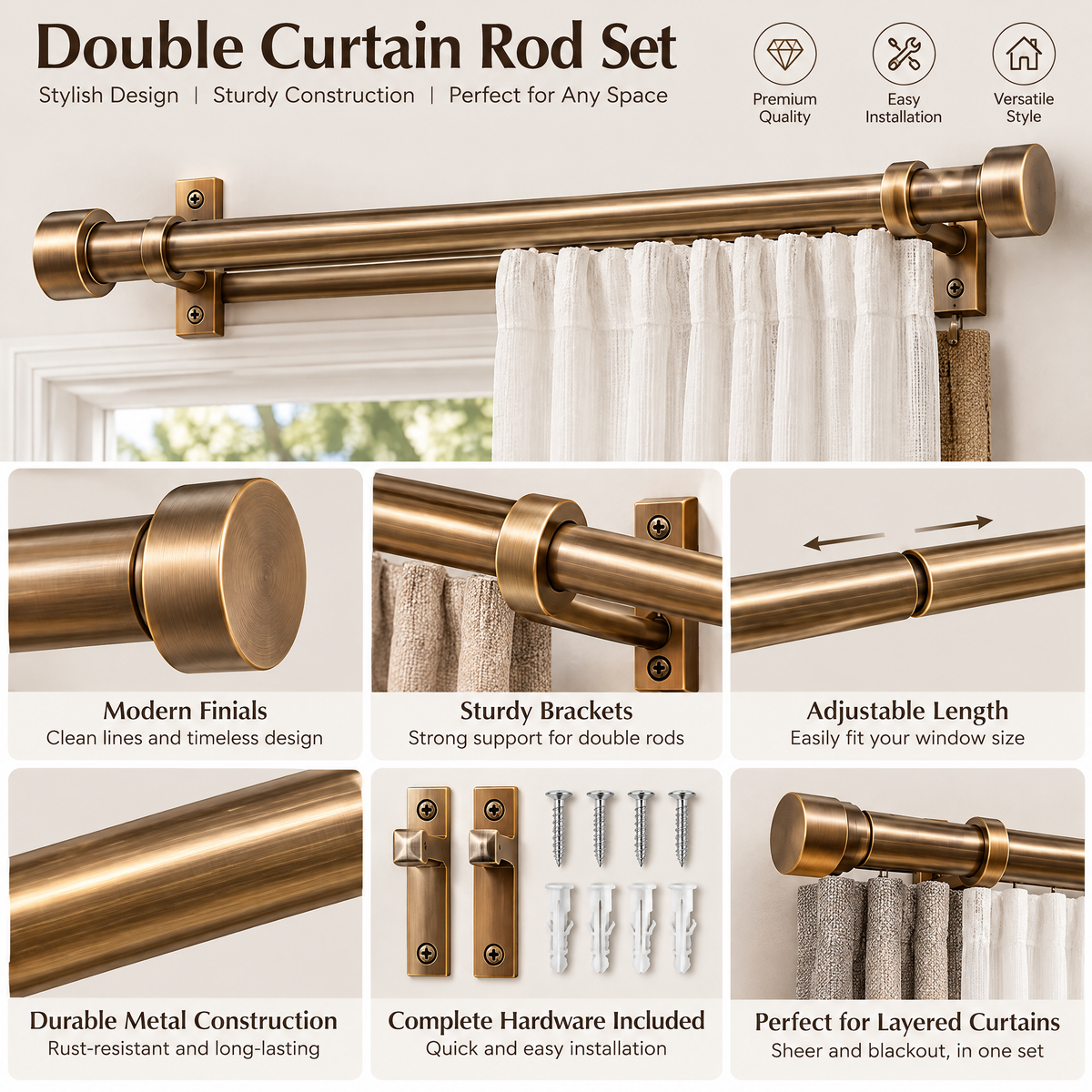 Adjustable Curtain Rod - Product details