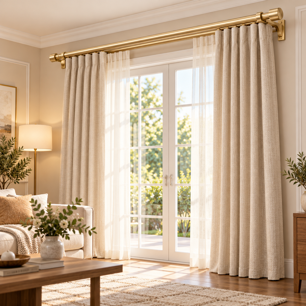 Double Curtain Rod Set - In-room use