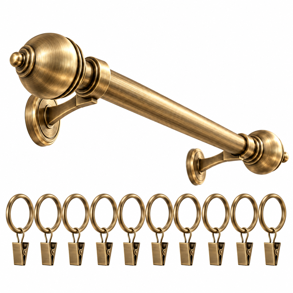 Decorative Finial Rod - White background