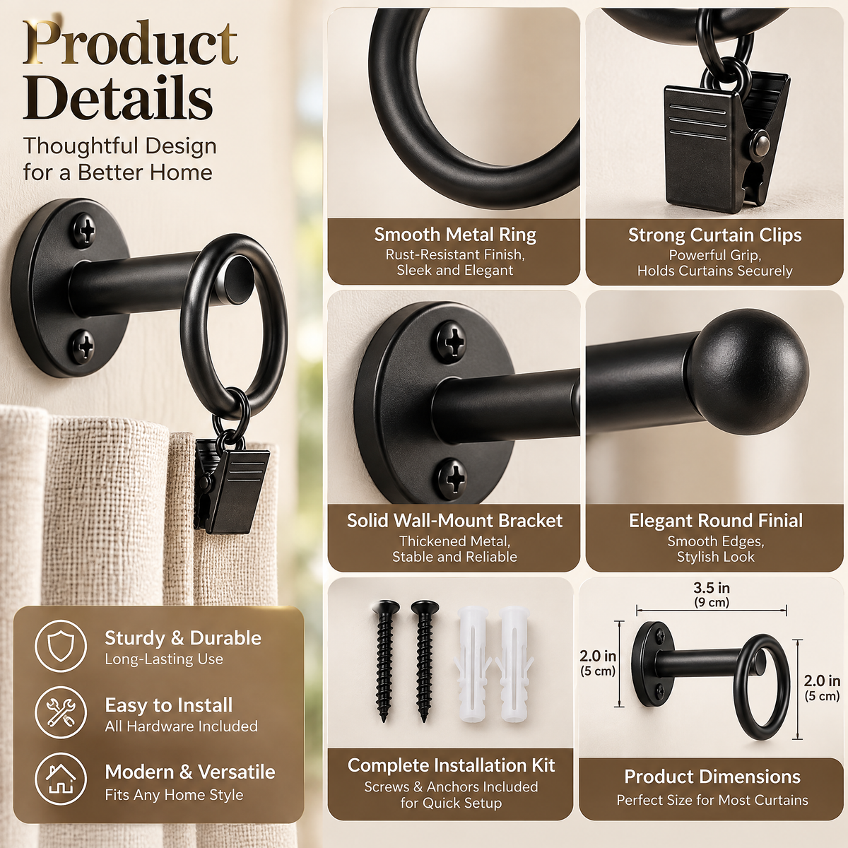 Curtain Rings & Clips - Product details