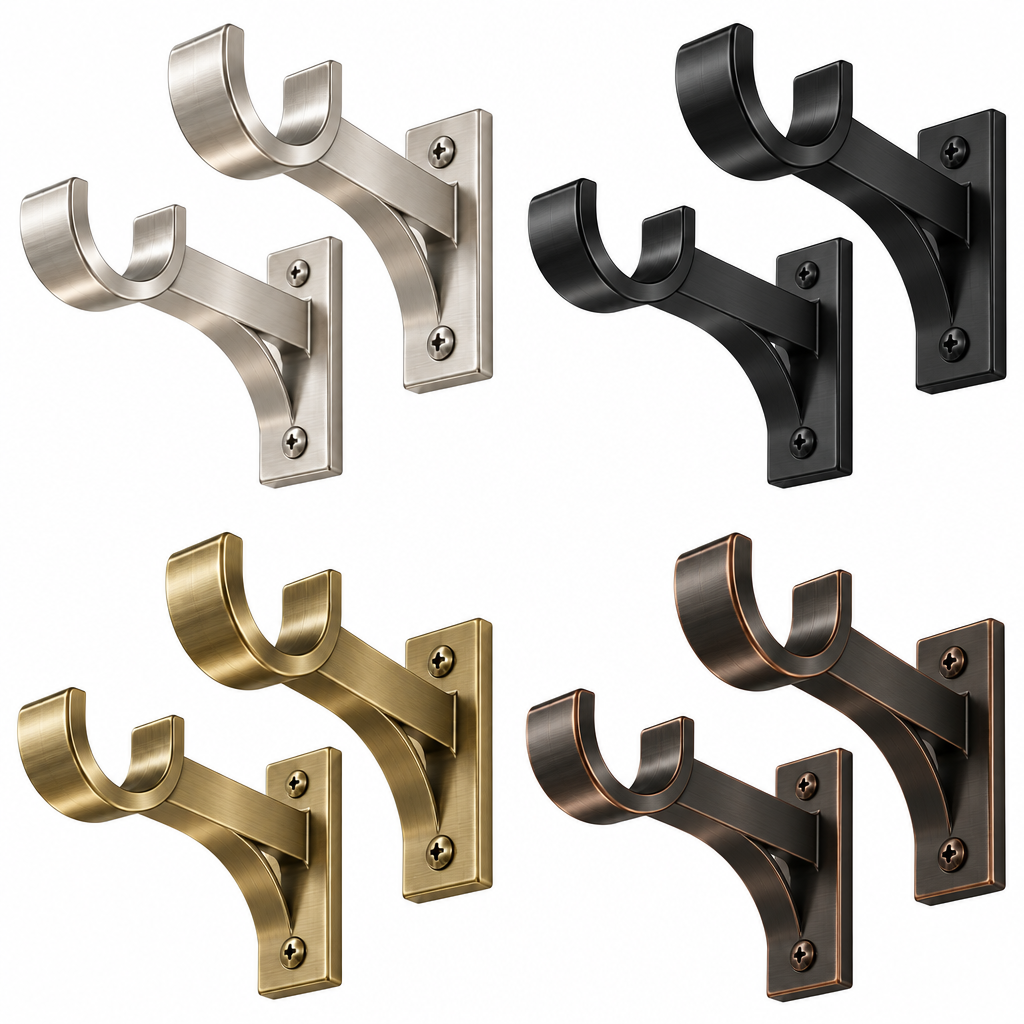 Wall-Mount Curtain Brackets - Color options