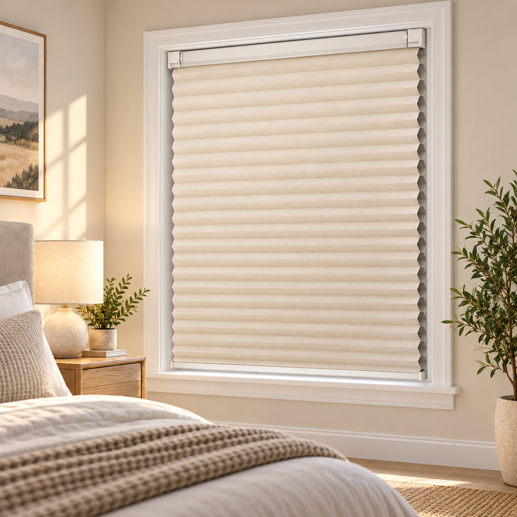 No-Drill Cellular Blackout Shade - In-room use