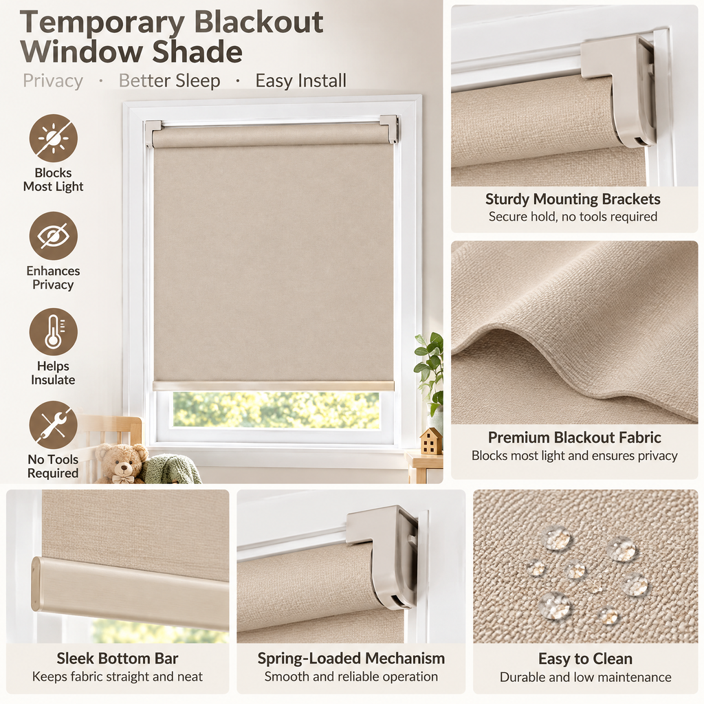Temporary Blackout Window Shade - Product details