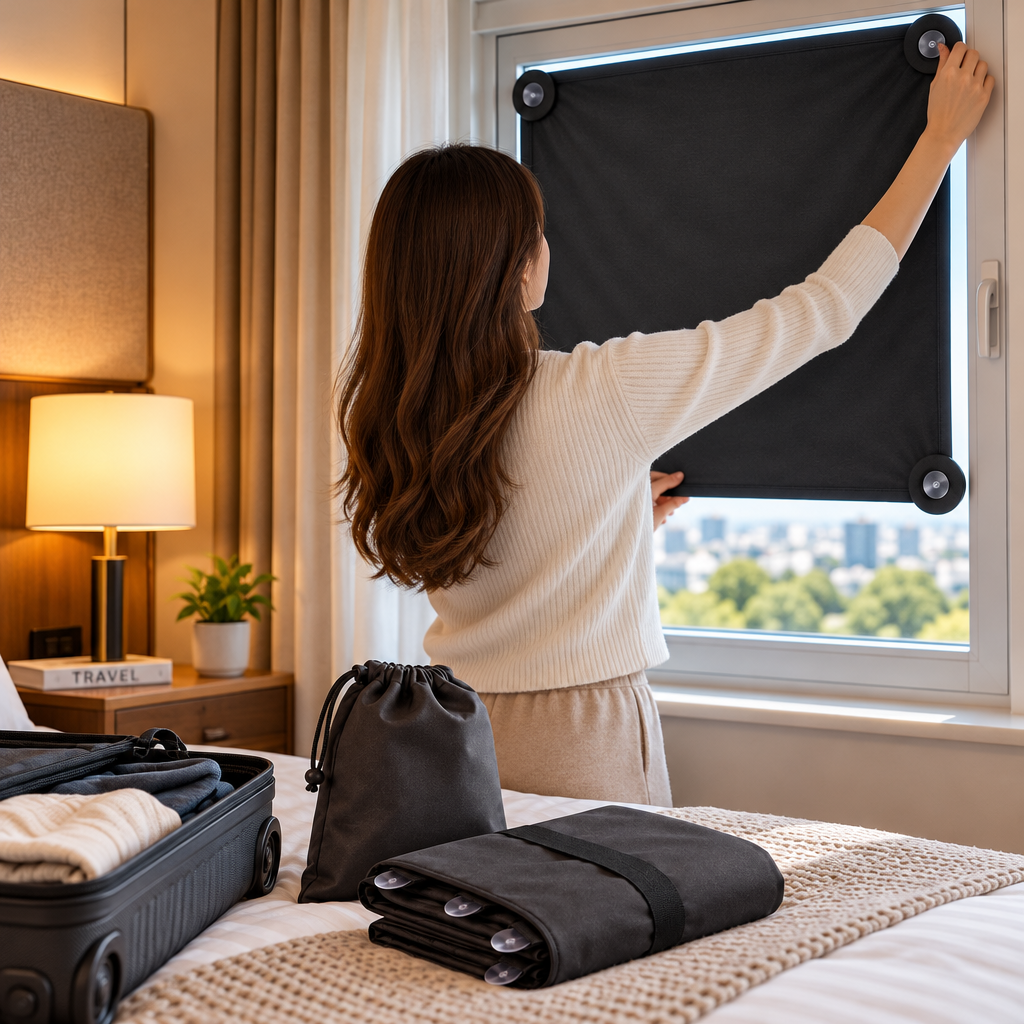 Portable Travel Blackout Shade - In-room use