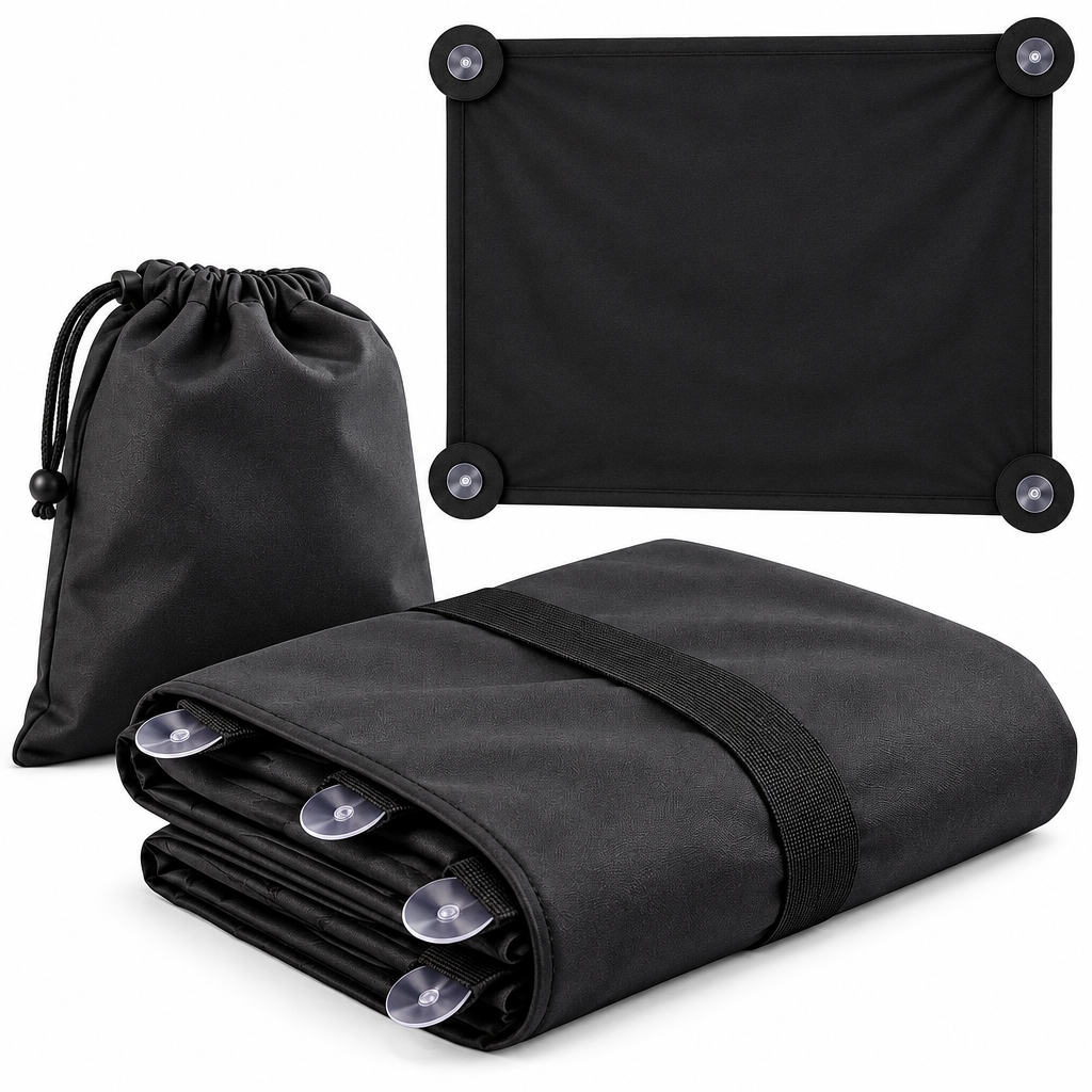 Portable Travel Blackout Shade - White background